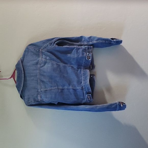 American Eagle Perfect Fitted Dark Denim Jacket - Picture 5 of 7